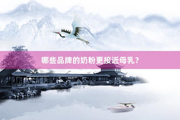 哪些品牌的奶粉更接近母乳？